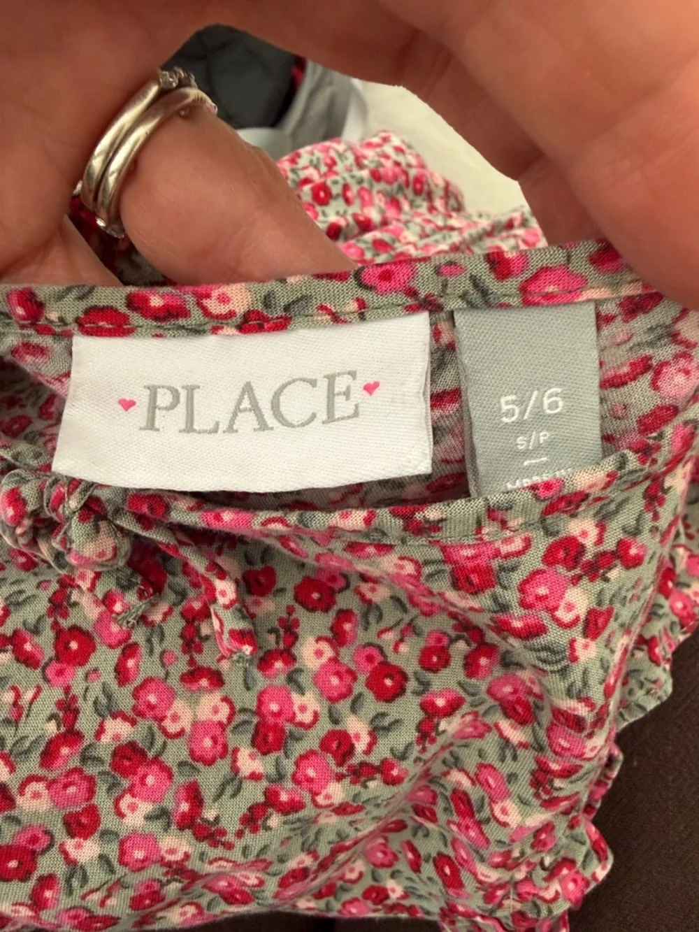 The Children's Place Pink Floral Ruffle Sleeve Casual Dress - Picture 3 of 3